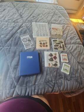 QuicKutz Scrapbook Stamp Binder with Assorted Acrylic Stamp Sets and Close To My